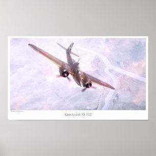 Aviation Art Poster “Nakajima Ki-102 "