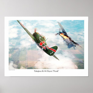 Aviation Art Poster "Nakajima Ki-84 "Frank"