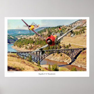 Aviation Art Poster "P-47 Thunderbolt"