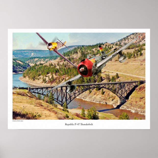 Aviation Art Poster "P-47 Thunderbolt" (Front)