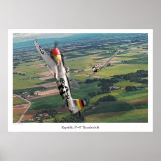 Aviation Art Poster "P-47 Thunderbolt"
