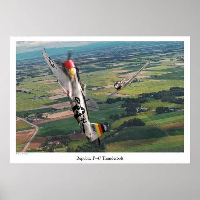 Aviation Art Poster "P-47 Thunderbolt" (Front)