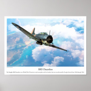 Aviation Art Poster "SBD Dauntless"
