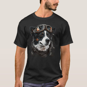 Aviation Border Collie Aeroplane Pilot on Border C T-Shirt