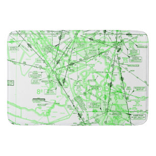 Aviation Chart Bath Mat