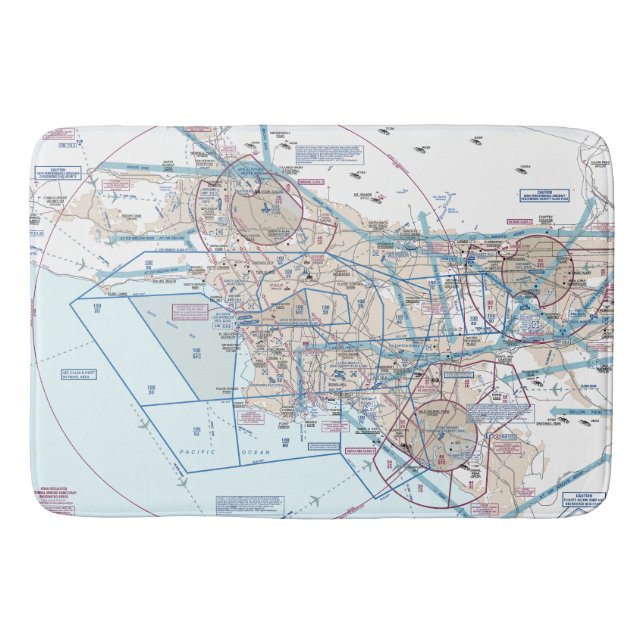 Aviation Chart Bath Mat (Front)