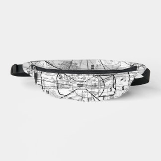 Aviation Chart Bum Bags
