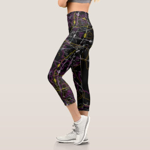 Aviation Chart Capri Leggings