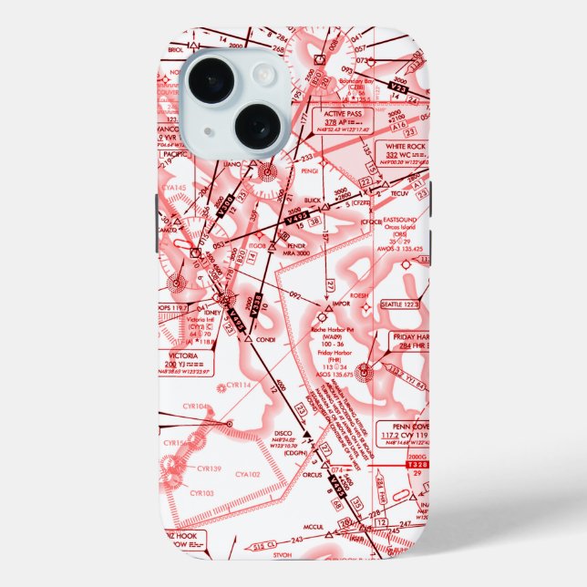 Aviation Chart Case-Mate iPhone Case (Back)