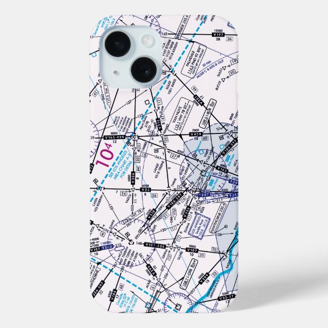 Aviation Chart Case-Mate iPhone Case (Back)