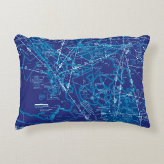 Aviation Chart Decorative Cushion