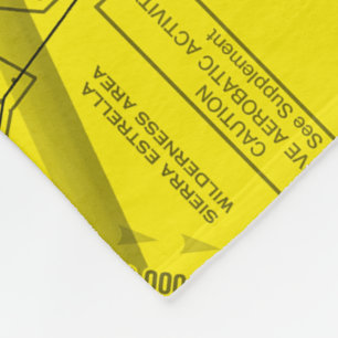 Aviation chart fleece blanket