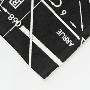 Aviation Chart Fleece Blanket