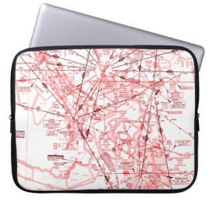 Aviation chart laptop sleeve