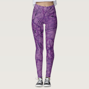 Aviation Chart Leggings