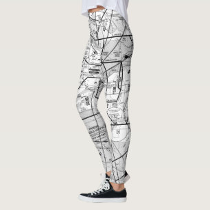 Aviation Chart Leggings