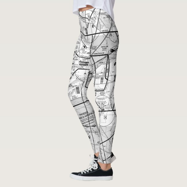 Aviation Chart Leggings (Left)