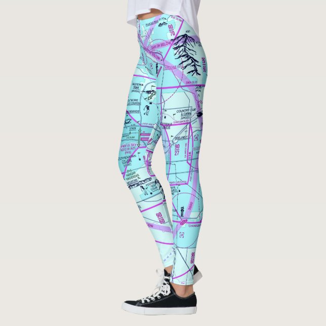 Aviation Chart Leggings (Left)