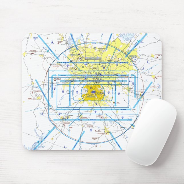 Aviation Chart Mouse Pad (With Mouse)