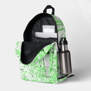 Aviation Chart Printed Backpack