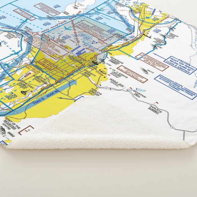 Aviation Chart Sherpa Blanket (3/4)
