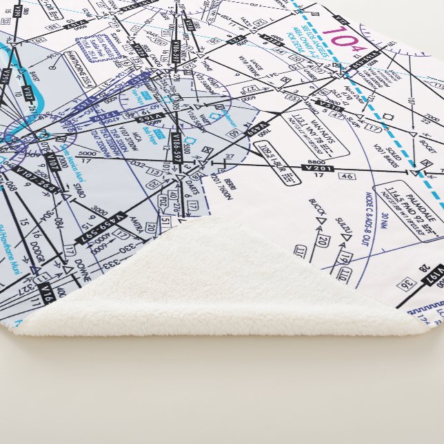 Aviation Chart Sherpa Blanket (3/4)