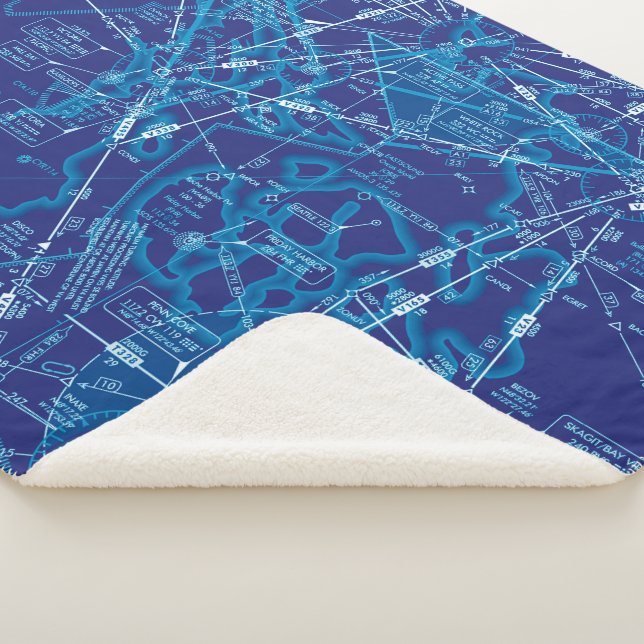 Aviation Chart Sherpa Blanket (3/4)