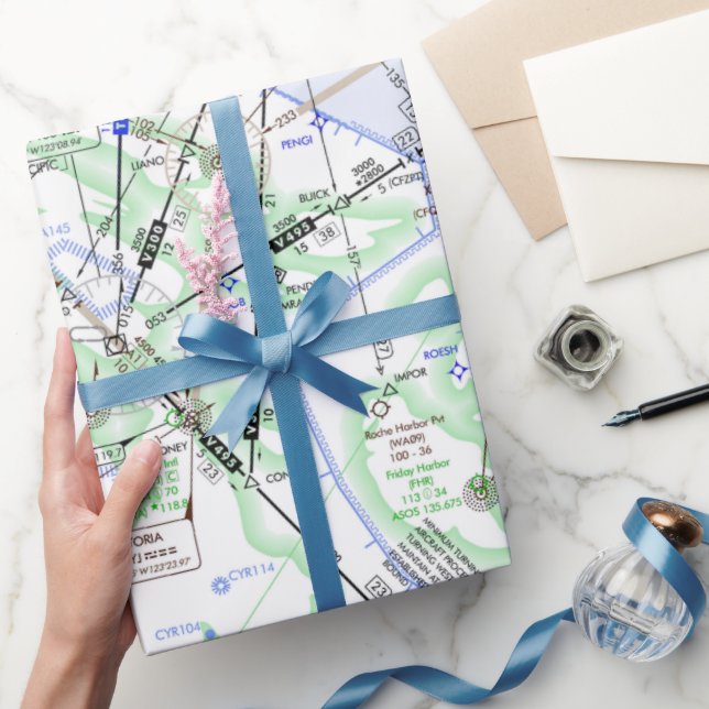 Aviation Chart Wrapping Paper (Gifting)