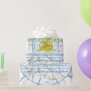 Aviation Chart Wrapping Paper
