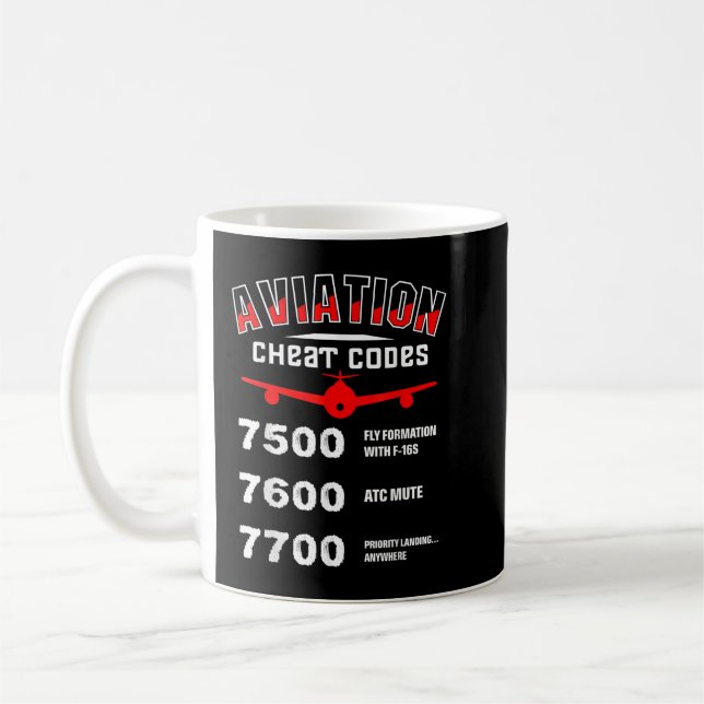 Aviation Cheat Codes gift, Aviation gift, Pilogift Coffee Mug (Left)