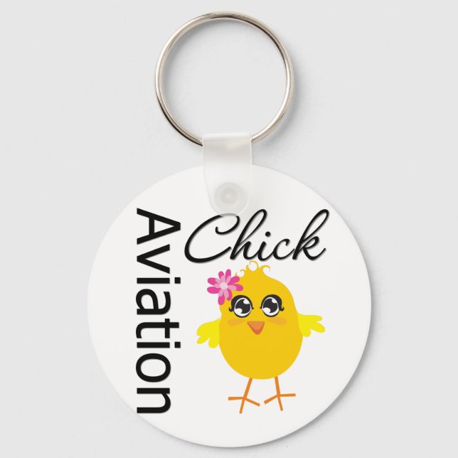 Aviation Chick Key Ring (Front)