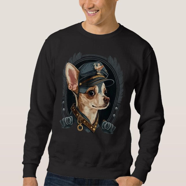 Aviation Chihuahua Dog Airplane Pilot on Chihuahua Sweatshirt (Front)