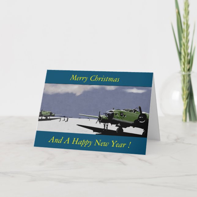 Aviation Christmas Greetings Card (Front)