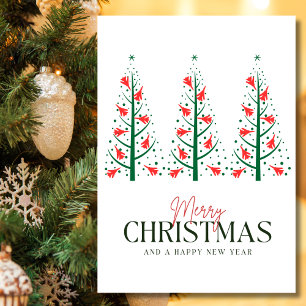 Aviation Christmas Tree Aeroplane Minimalist Photo Holiday Card