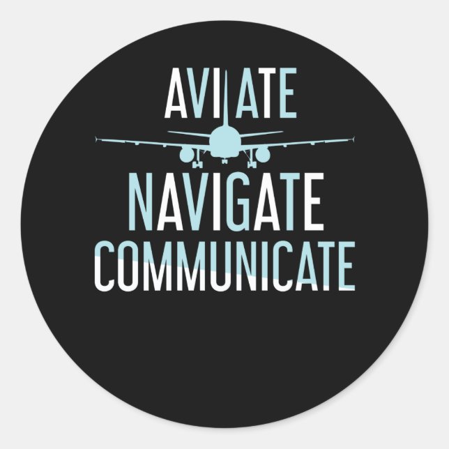 Aviation Classic Round Sticker (Front)