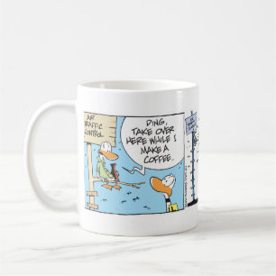 Aviation Coffee Humor Cartoon Mug