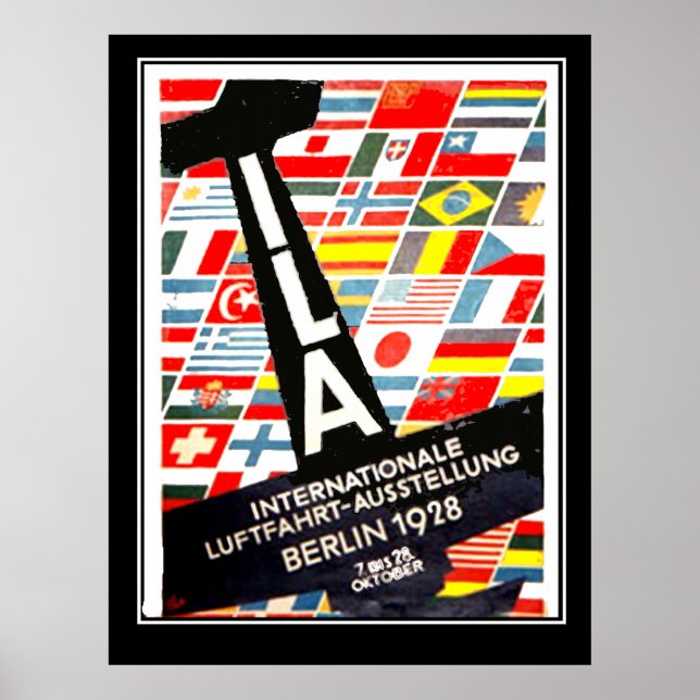 Aviation Exhibition Berlin 1928 Vintage poster (Front)
