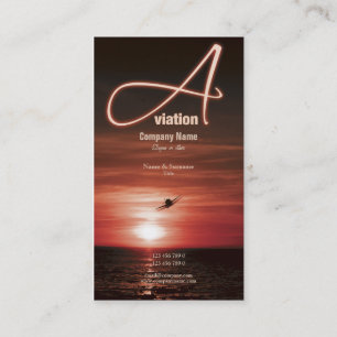 Aviation flying business marketing business card