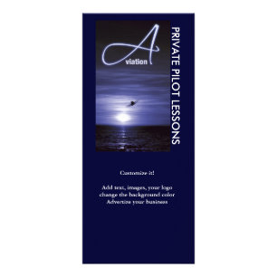 Aviation flying pilots business marketing rack card