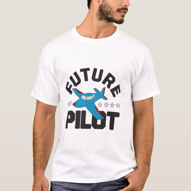Aviation for Kids Flying High Future Pilots Plane  T-Shirt (Front)