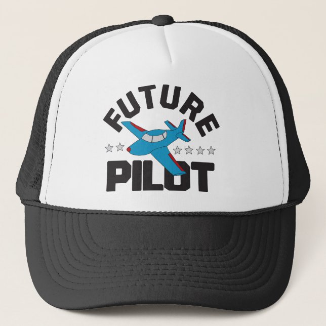 Aviation for Kids Flying High Future Pilots Trucker Hat (Front)