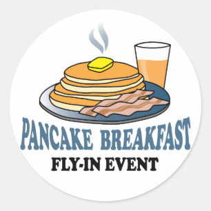 Aviation Fundraiser Fly-In Event Classic Round Sticker