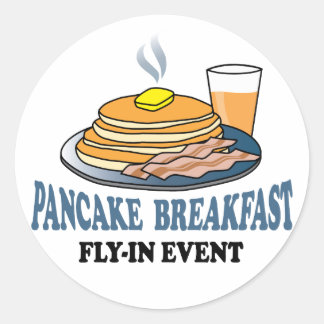 Aviation Fundraiser Fly-In Event Classic Round Sticker