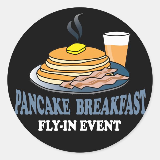 Aviation Fundraiser Fly-In Event Classic Round Sticker (Front)