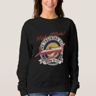 Aviation gliding With Airplane Graphic Sweatshirt