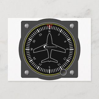 Aviation Heading Gauge Postcard