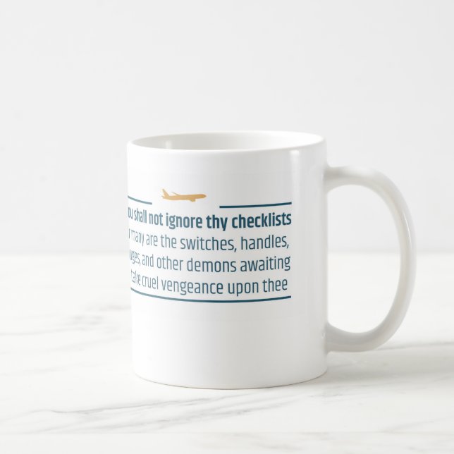 Aviation Humour Do Not Ignore Checklists Coffee Mug (Right)