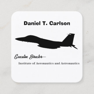 Aviation Institutes in advance study Signature Square Business Card