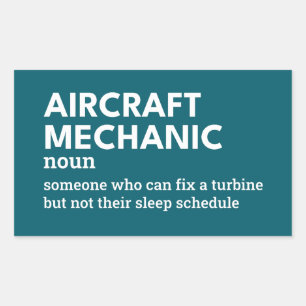 Aviation Maintenance Definition – Funny Aircraft Rectangular Sticker