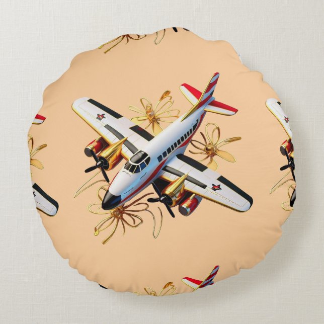 "Aviation Mastery" Round Cushion (Back)